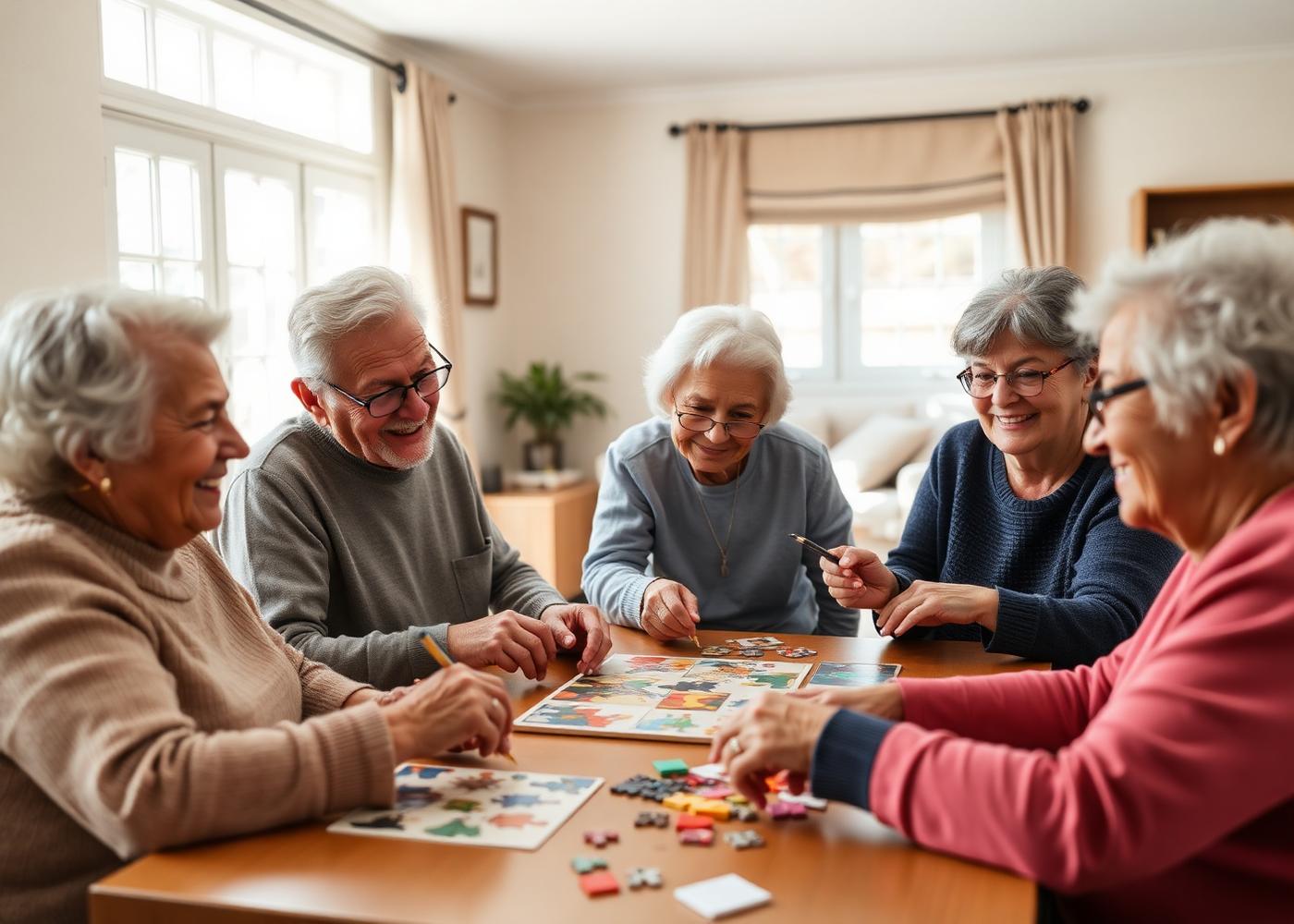 Residents doing activities together